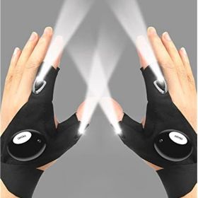 LED Flashlight Gloves; Valentines Day Gifts for Men Him Boyfriend Husband; Cool Gadget Hands-Free Lights for Camping Fishing Repairing; Fathers Day C