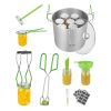 VEVOR Canning Supplies Starter Kit, 9 Pieces Stainless Steel Water Bath Canning Kit for Beginners, Canning Tools Set: Pot, Rack, Lid, Funnel, Tongs,