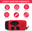 Emergency Radio Crank Solar Hand Weather 1000mAh Power Bank Charger Flash Light