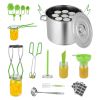 VEVOR Canning Supplies Starter Kit, 11 Pieces Stainless Steel Water Bath Canning Kit for Beginners, Canning Tools Set: Pot, Rack, Lid, Ladle, Funnel,