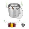 VEVOR 21 QT Canning Pot with Rack and Lid, Stainless Steel Waterbath Canner with Dual Handle and Glass Lid, Compatible with All Cooktops: Induction,