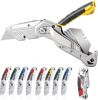 10-Pack Heavy Duty Folding Box Cutter Set with 30 Replacement Blades, Professional Utility Razor Knife Bundle (Box Cutter Plus Max (10Pcs))