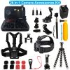 26 In 1 Camera Accessories Kit Fit For GoPro Hero 5/4/3+/3/2/1 Camera Outdoor Sports Action Camera Accessories Kit w/ Chest Strap Selfie Stick Floatin