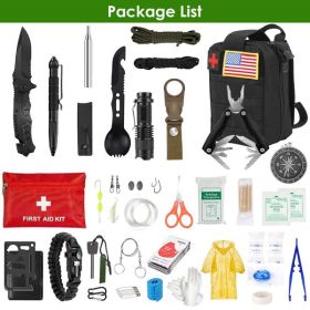 47 in 1 Survival Kits, Gifts for Men, Professional Survival Gear Equipment Tools First Aid Supplies for SOS Emergency Tactical Hiking Hunting Disaste
