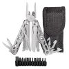 Heavy Duty Multitool | Military Grade Stainless Steel Frame;  Deep Profile Blade;  First Aid Scissors;  Sturdy Pliers;  Cord Cutter;  18 Locking Tool