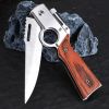 Versatile Tactical Knife with Stainless Steel Blade - Ergonomic Handle, Quick-Deploy Thumb Holes for Ambidextrous Use, Pocket Clip Included - Perfect