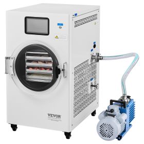 VEVOR Vacuum Freeze Dryer Machine, 8.8-13.2 LBS/Batch Food Freeze Drying Machine with 4-Layer Trays, Vacuum Pump