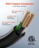 VEVOR 30-Amp Generator Extension Cord, 50 Foot, 250 Volts 7500 Watts Heavy Duty Power Cable, NEMA 6-50P to 6-50R SWT 8AWG Flexible Welder Extension C