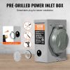 VEVOR 50 Amp Generator Cord and Power Inlet Box Kit, 15FT, NEMA 14-50P/SS2-50R STW 6/3+8/1 AWG Generator Power Cord with Twist Lock Connector, Pre-Dr