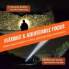 VEVOR 2 Pack Flashlights Torch, 2000 High Lumens 5 Modes Adjustable Focus Flashlight, IP44 LED Waterproof Handheld Flashlight for Camping Cycling Hik