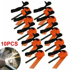 10x Fire Starter Flint Steel Striker Lighter Firestarter Survival Kit Ferro Rod Outdoor Camping Tool
