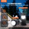 VEVOR LED Camping Lanterns, 4 Pack Rechargeable Camping Flashlights, Solar & USB Charging, Portable Collapsible, Bulit to Last Lights, As Power Bank,