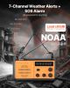 VEVOR Emergency Weather Radio, 8000mAh Battery, FM/AM/WB/NOAA Alert Solar Hand Crank Emergency Radio, Type-C Charging, USB Cable, SOS Alarm and Flash