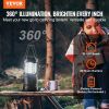 VEVOR LED Camping Lanterns, 4 Pack, Magnetic Base, Battery Powered Lights, Lightweight Hanging Collapsible Lights, Ideal for Outdoor Camping Hiking,