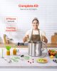 VEVOR Canning Supplies Starter Kit, 9 Pieces Stainless Steel Water Bath Canning Kit for Beginners, Canning Tools Set: Pot, Rack, Lid, Funnel, Tongs,