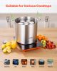 VEVOR 21 QT Canning Pot with Rack and Lid, Stainless Steel Waterbath Canner with Dual Handle and Glass Lid, Compatible with All Cooktops: Induction,