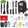 47 in 1 Survival Kits, Gifts for Men, Professional Survival Gear Equipment Tools First Aid Supplies for SOS Emergency Tactical Hiking Hunting Disaste