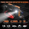 S ZEVZO Jump Starter 1000A Peak Portable Jump Starter for Car (Up to 7.0L Gas/5.5L Diesel Engine) 12V Auto Battery Booster Pack with Smart Clamp Cabl