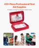 VEVOR First Aid Kit, 420 Pieces, 600D Nylon Large Survival First Aid Bag, Emergency Medical Supplies, for Home, Car, Office, Travel, Camping, Truck,