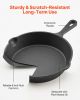 VEVOR Cast Iron Skillet, 3-Piece Frying Pan Set (6, 8, 10 in), Heavy-Duty Skillets with Heat-Resistant Handle, Pre-Seasoned Chef's Pan, Kitchen Cookw