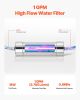 VEVOR UV Water Purifier, 8W 1GPM, 110V Versatile Ultraviolet Water Purifier Filter with Stainless Steel Housing