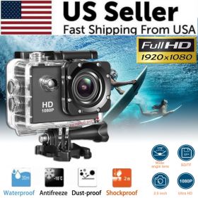 4K Action Sport Waterproof Camera 20 MP Recorder HD 1080P Camcorder Video 170Â° (Color: Black)