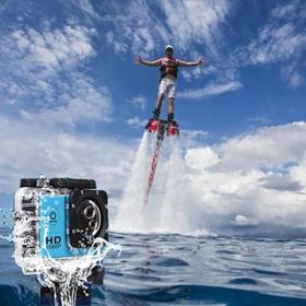 All PRO Action Sports Camera With 1080P HD And WiFi 18 PCS Of Accessory Included (Color: Blue)