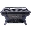 Oval Cast Iron Grill Outdoor, Portable Charcoal Grill and Tabletop Cast Iron Skillet - 100% Cast Iron, Enameled, Durable, Small Charcoal Grill, Campi